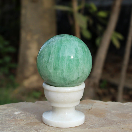 Natural 50 mm Green Fluorite Sphere
