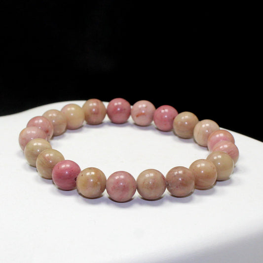 Natural Pink Opal Bead Bracelet