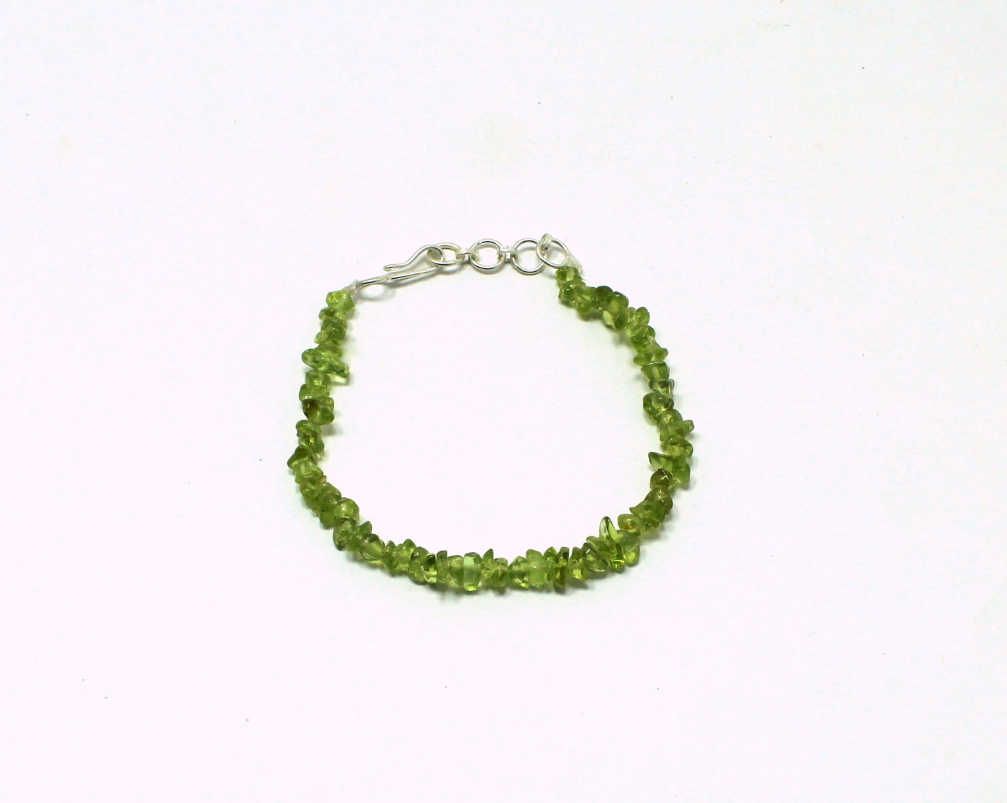 Natural Peridot Chip Bracelet