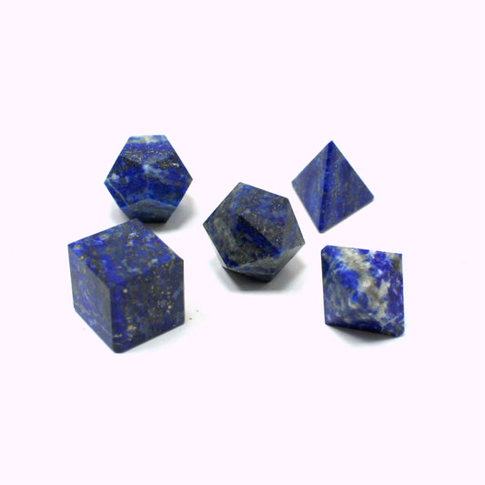 Natural Lapis Lazuli Geometry Set