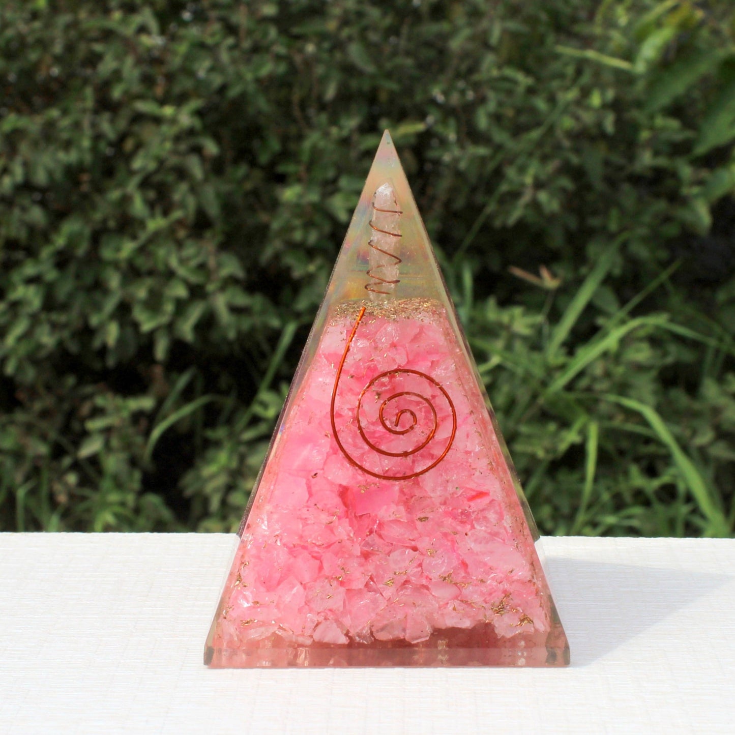 Rose Quartz Orgonite Pyramid