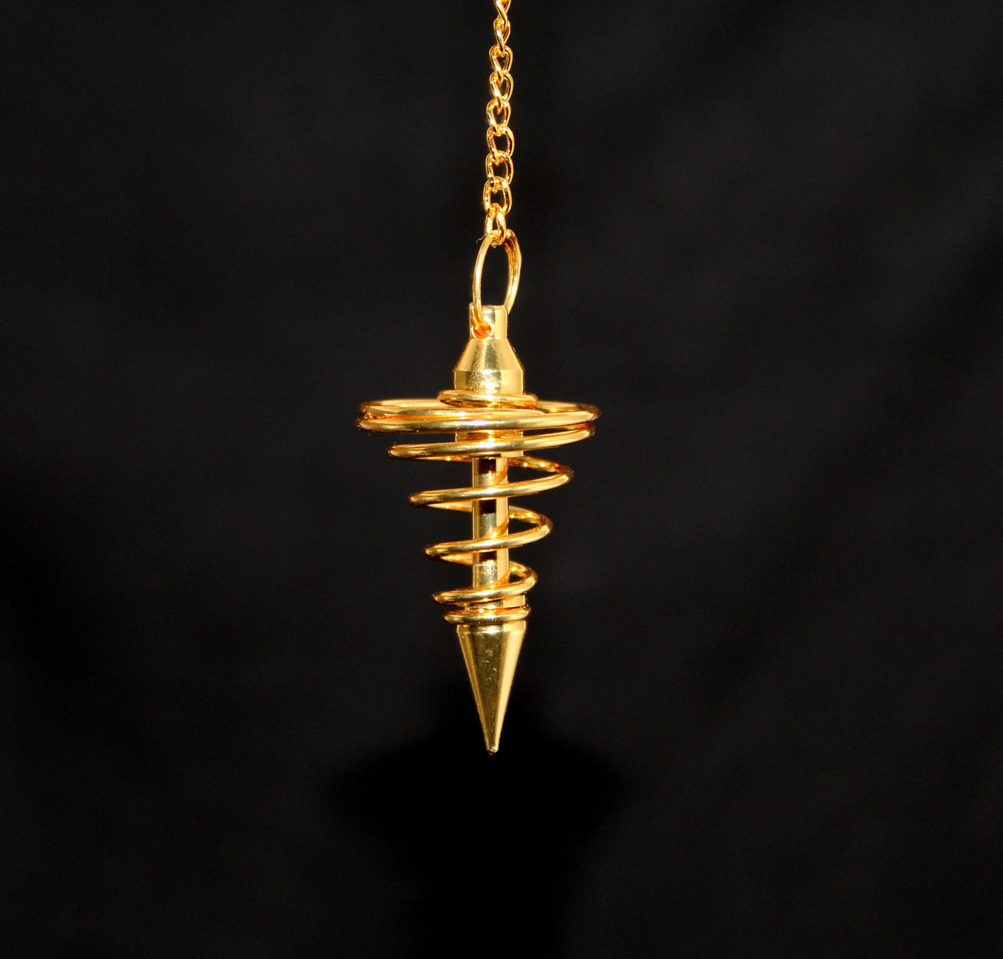 Gold Plated Brass Spiral Dowsing Pendulum