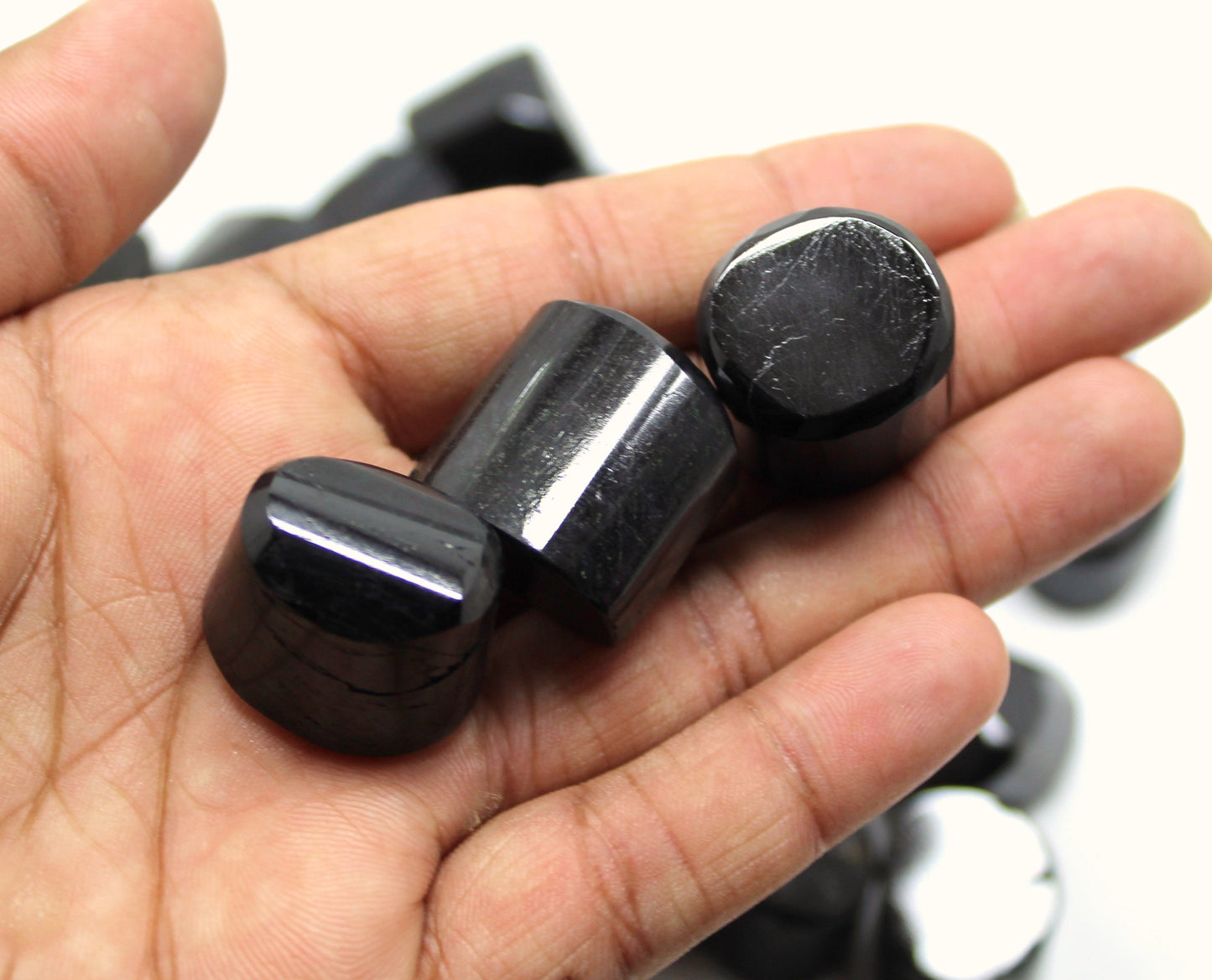 2 Lb Black Tourmaline Tumbled Stone - Wholesale