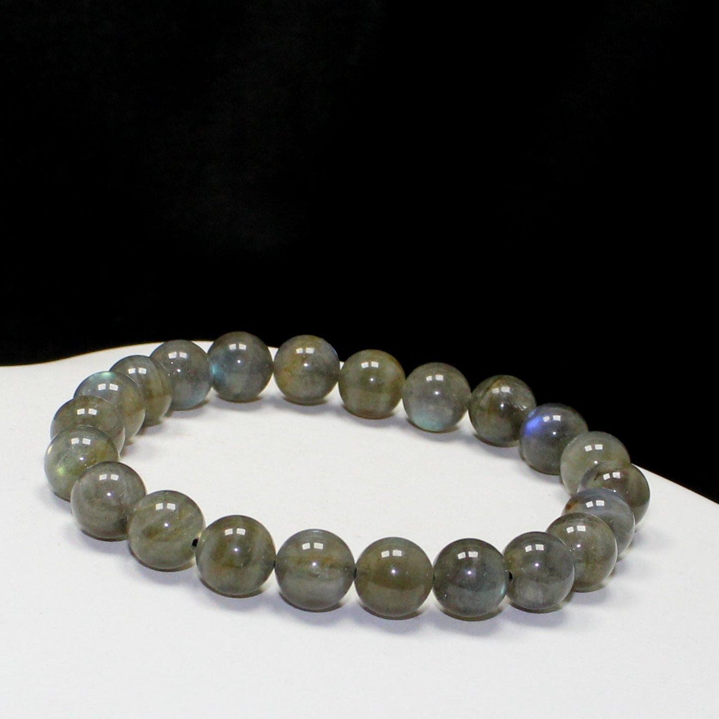 Natural Labradorite Bead Bracelet