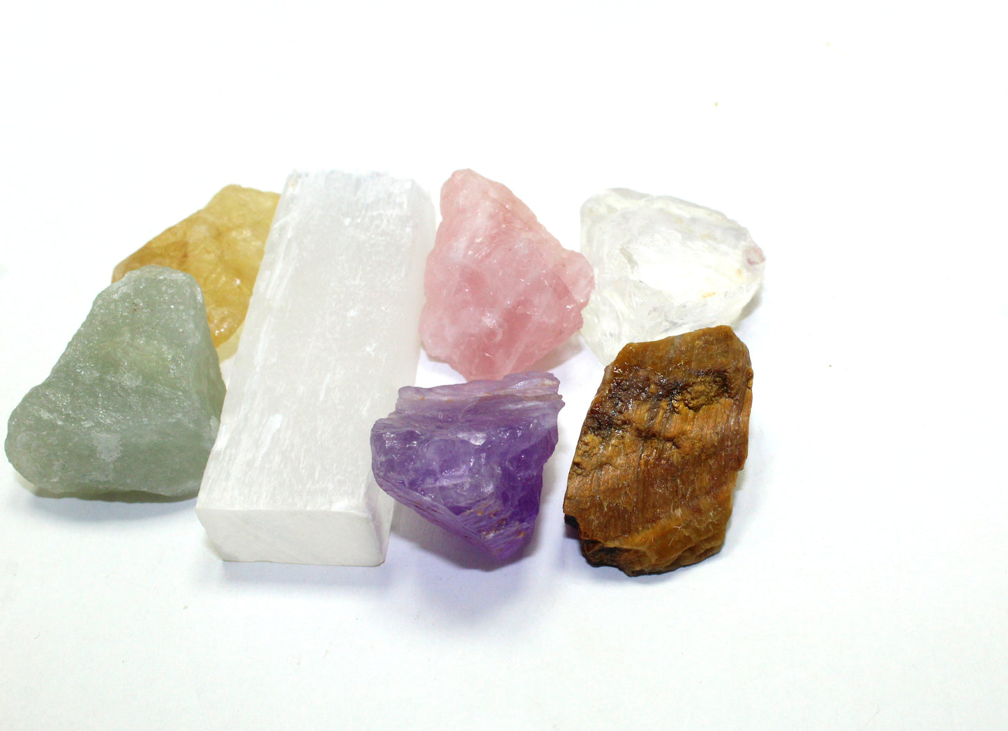 Raw Crystals for Wealth and Abundance Set of 7