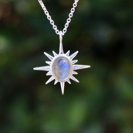 Natural Labradorite North Star Necklace
