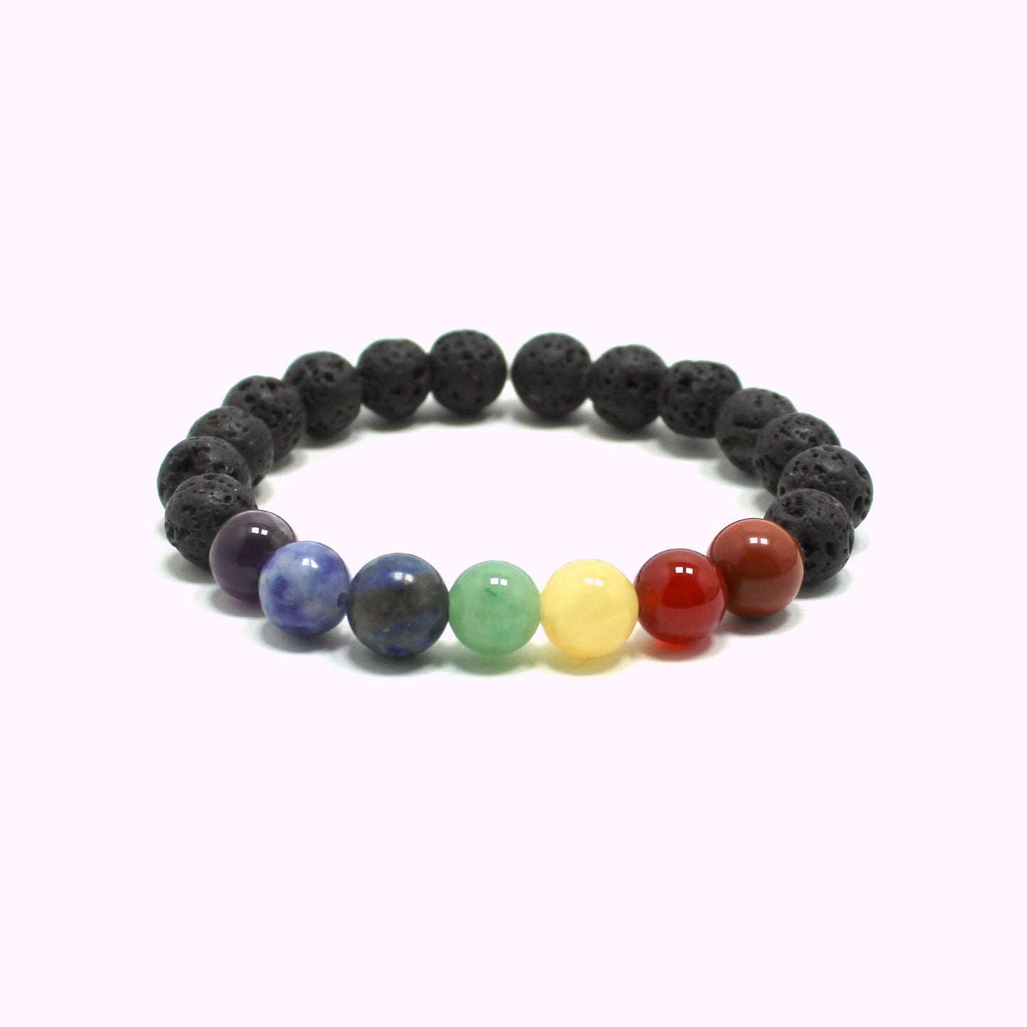 Lava Rock and 7 Chakra Bead Bracelet